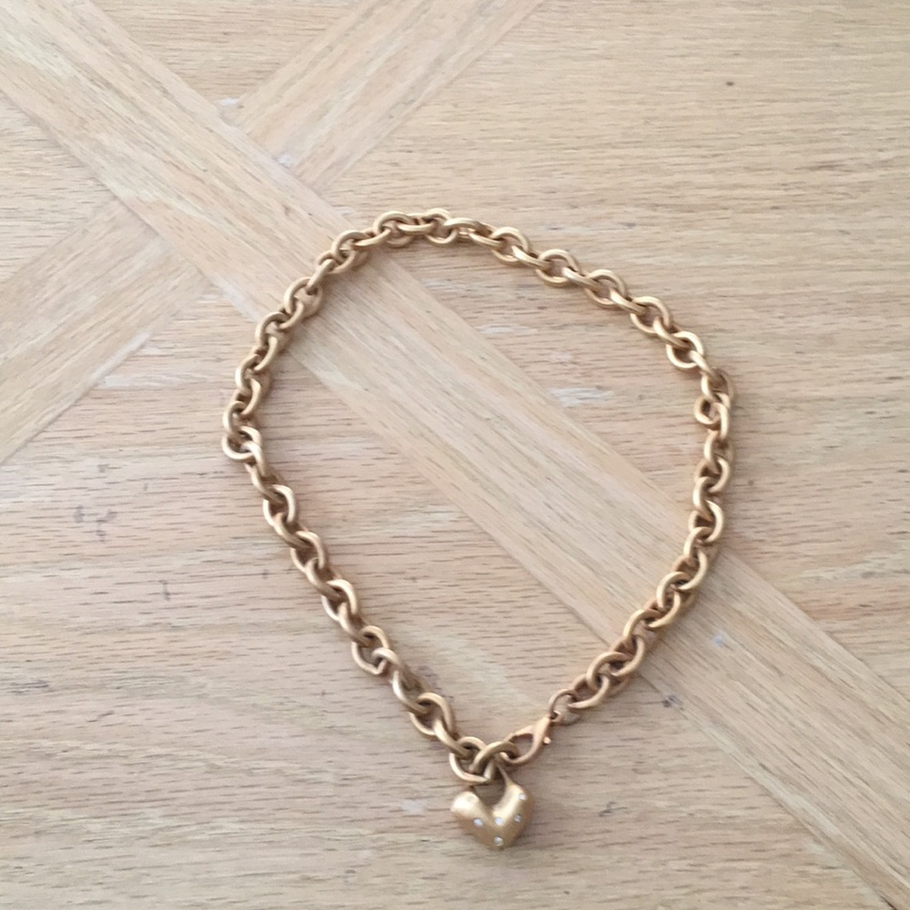 Gold heart chain necklace!